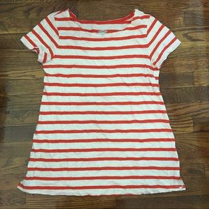 EUC Old Navy orange striped maternity shirt